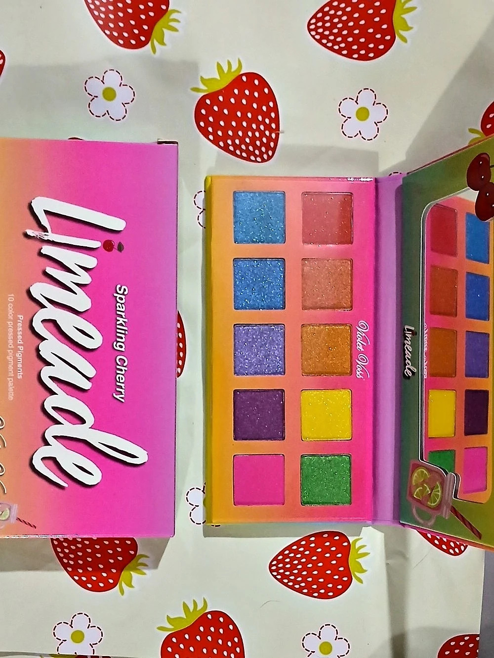 VIOLET VOSS Sparkling Cherry Limeade Pressed Pigment 10 Pan Palette NIB